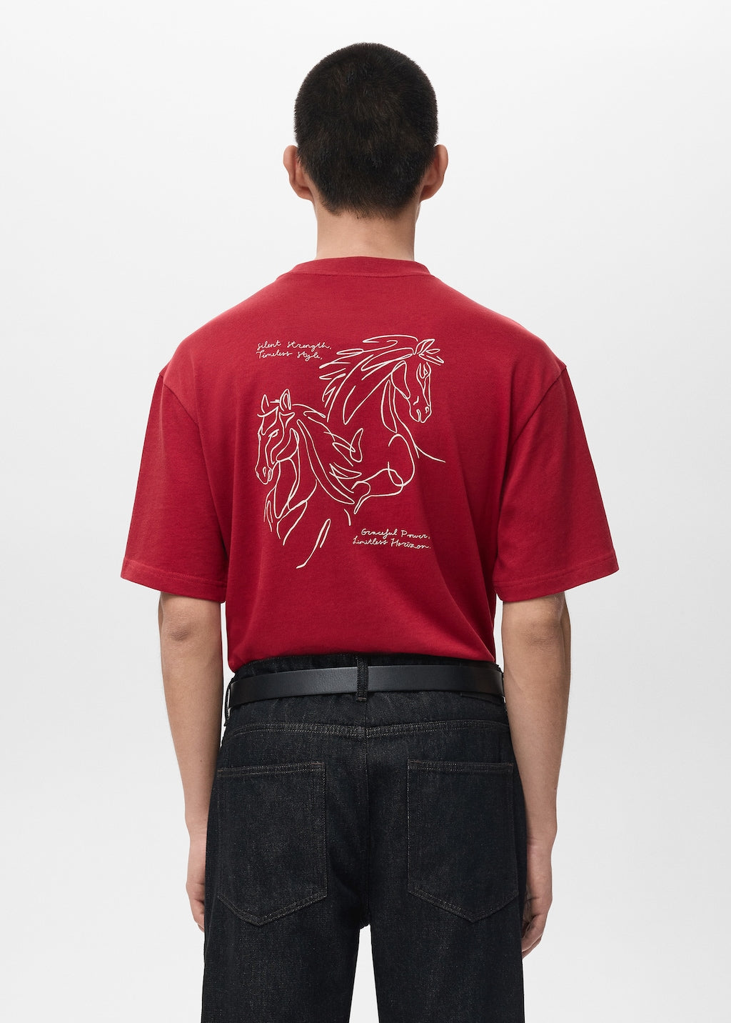 Mango t-shirt goah in red - Image 5