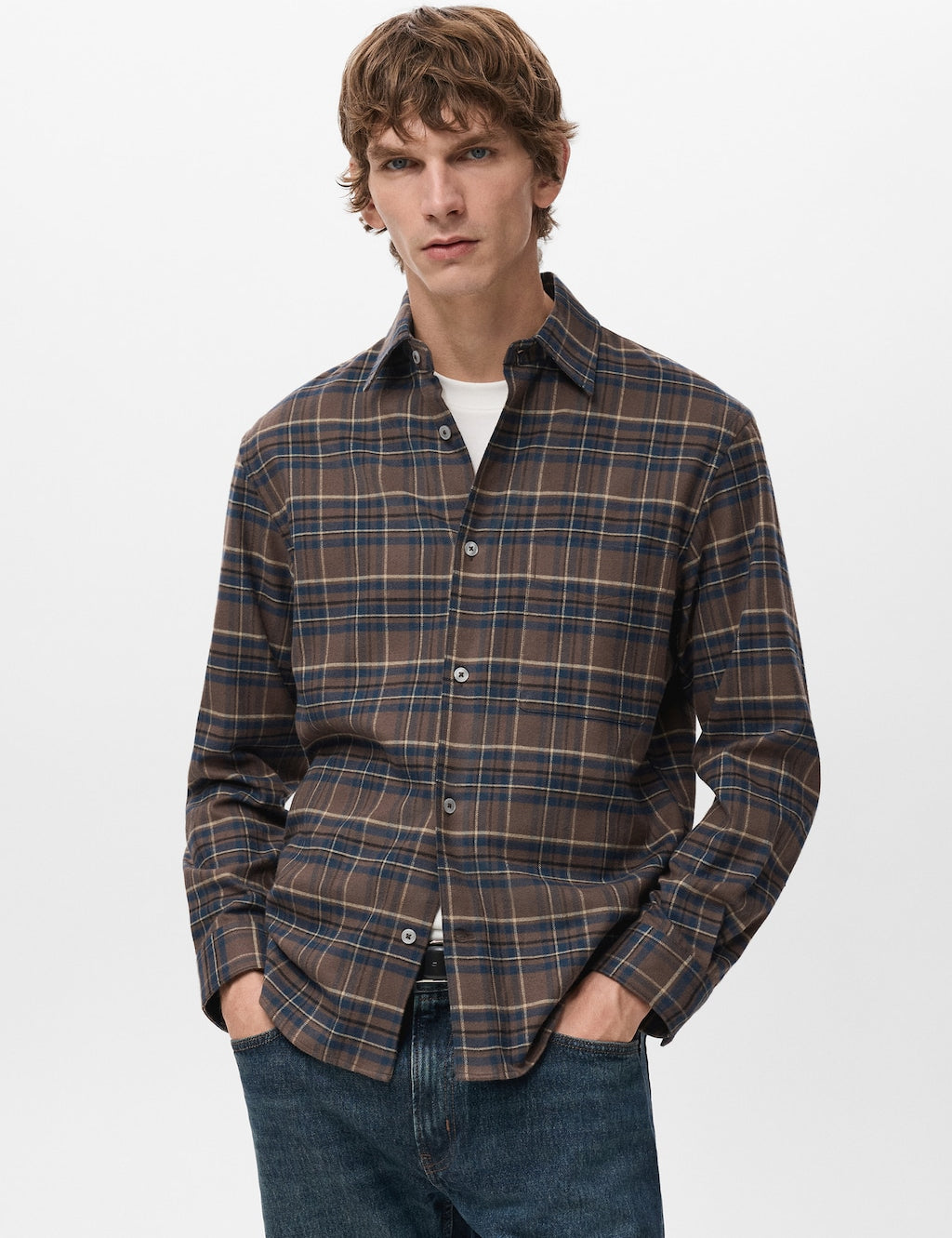 Mango shirt sohom in tobacco - Image 1