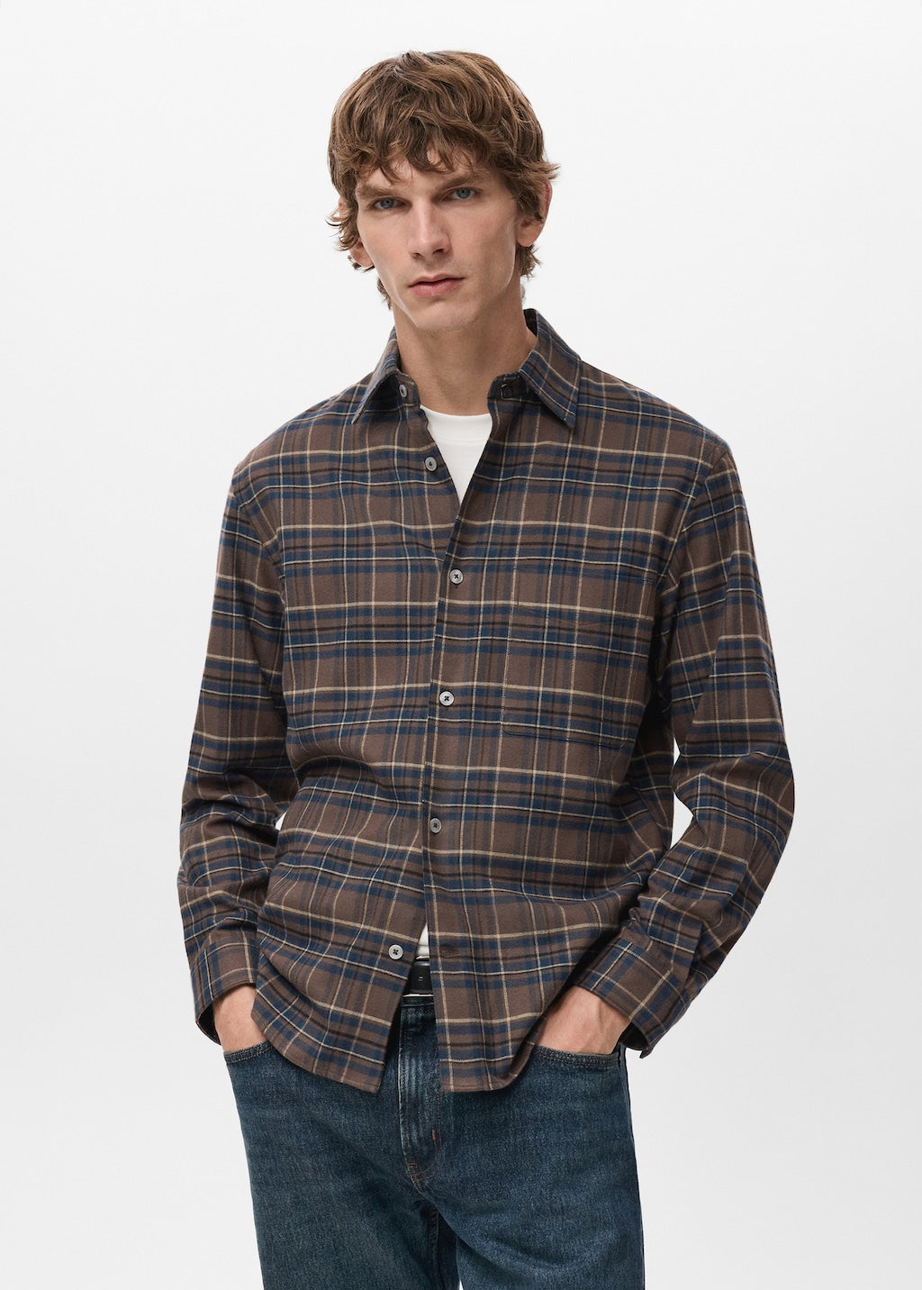 Mango shirt sohom in tobacco - Image 1