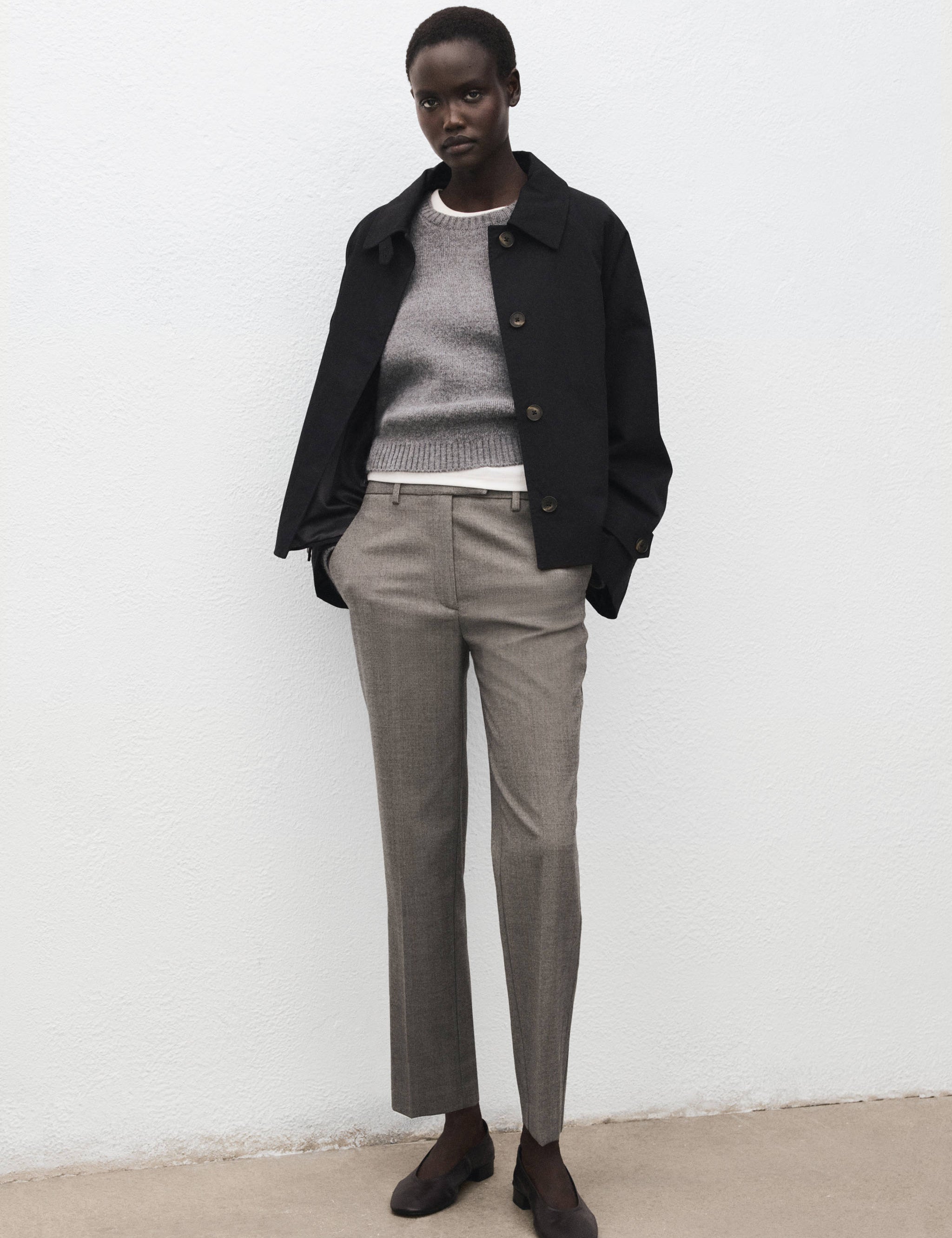 Mango trousers newarm in light vigore grey-001