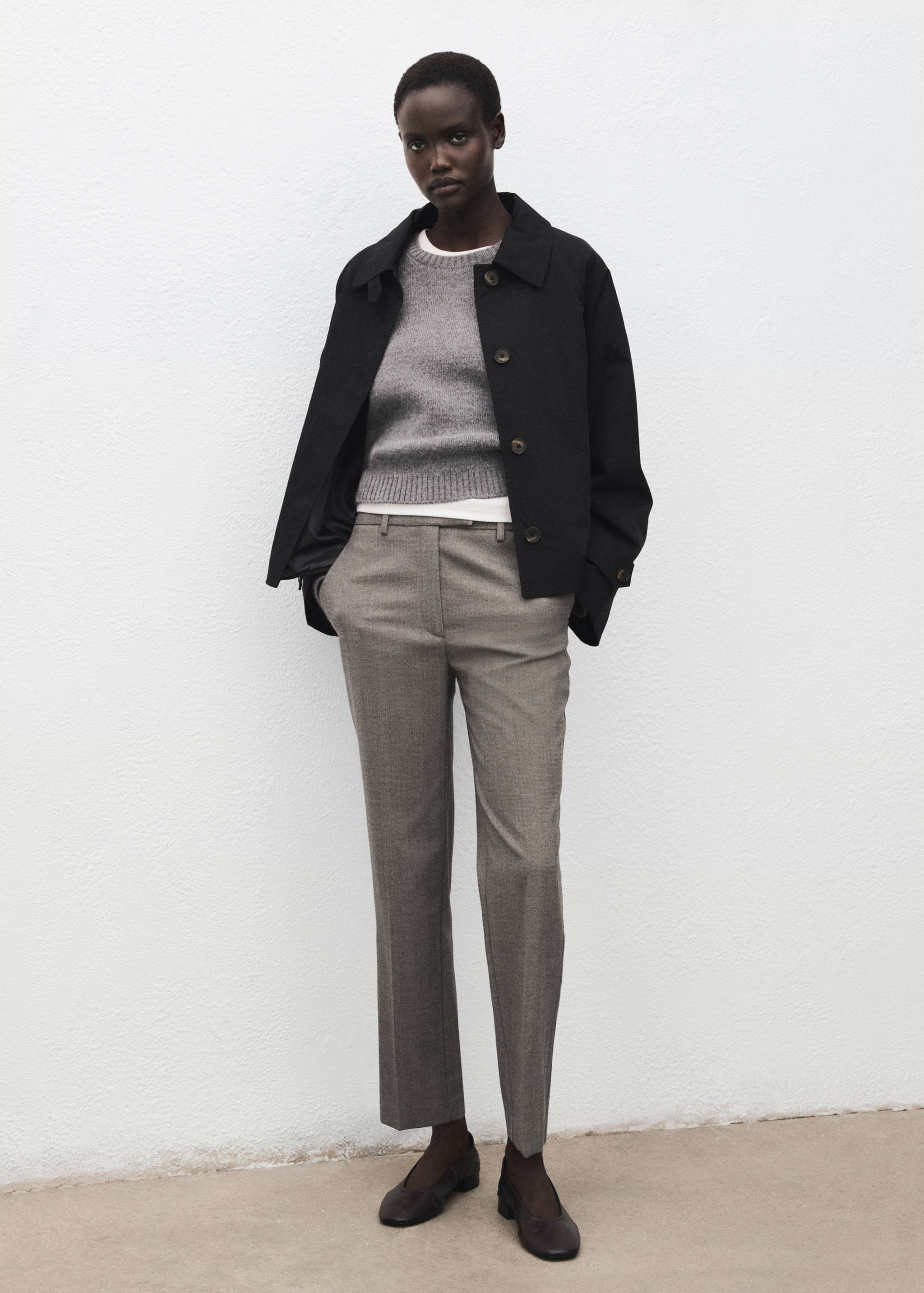 Mango trousers newarm in light vigore grey-001