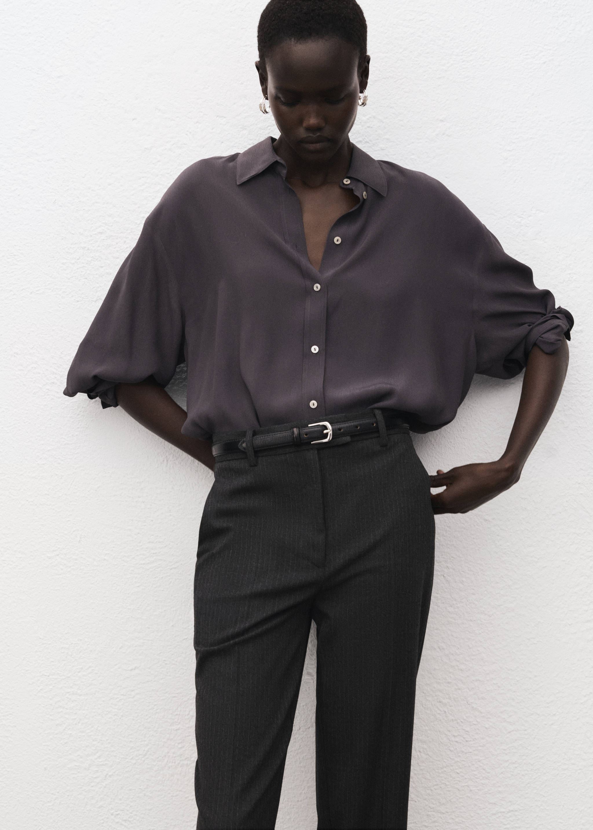 Mango trousers newarm in grey-004