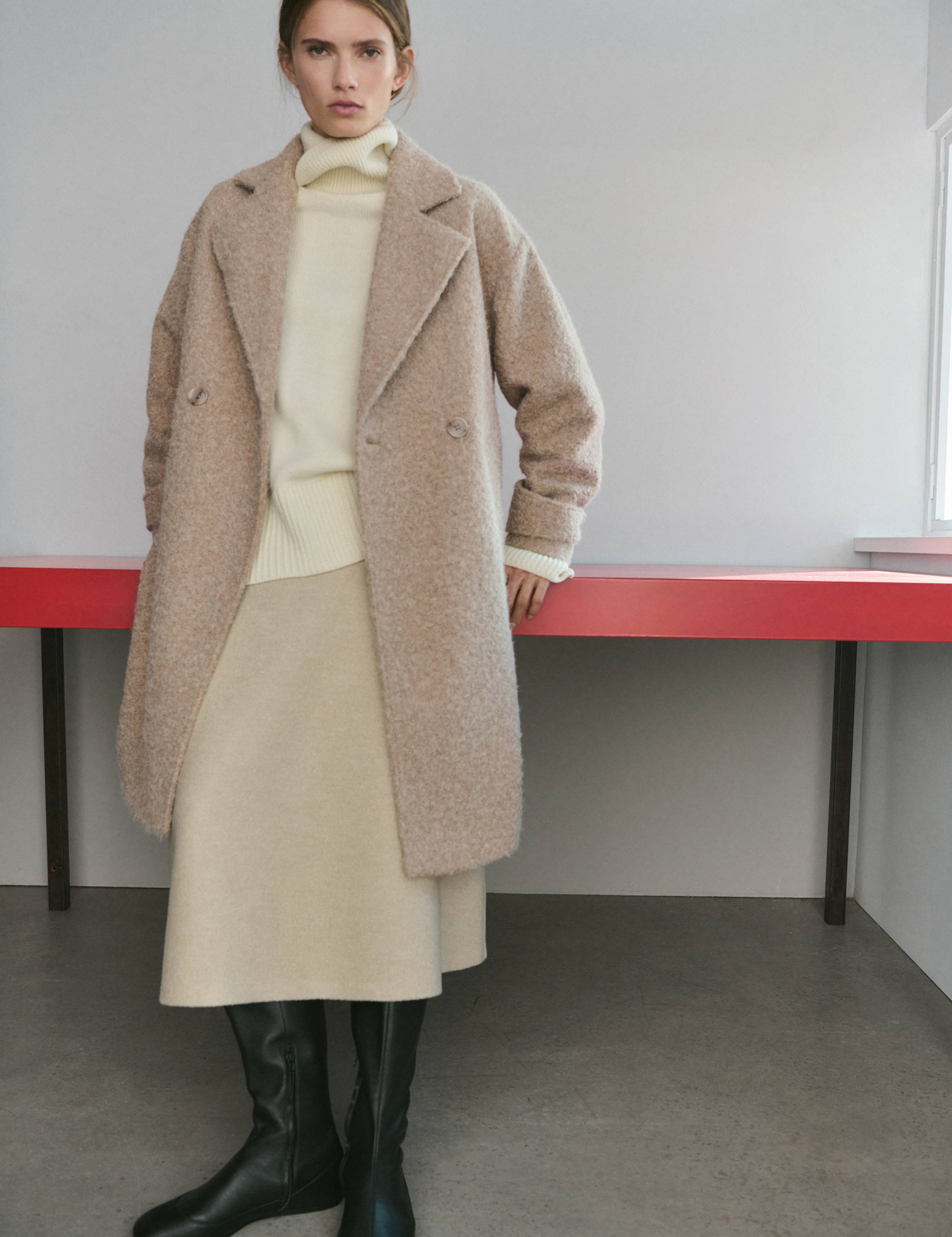 Mango coat finsti in beige-001