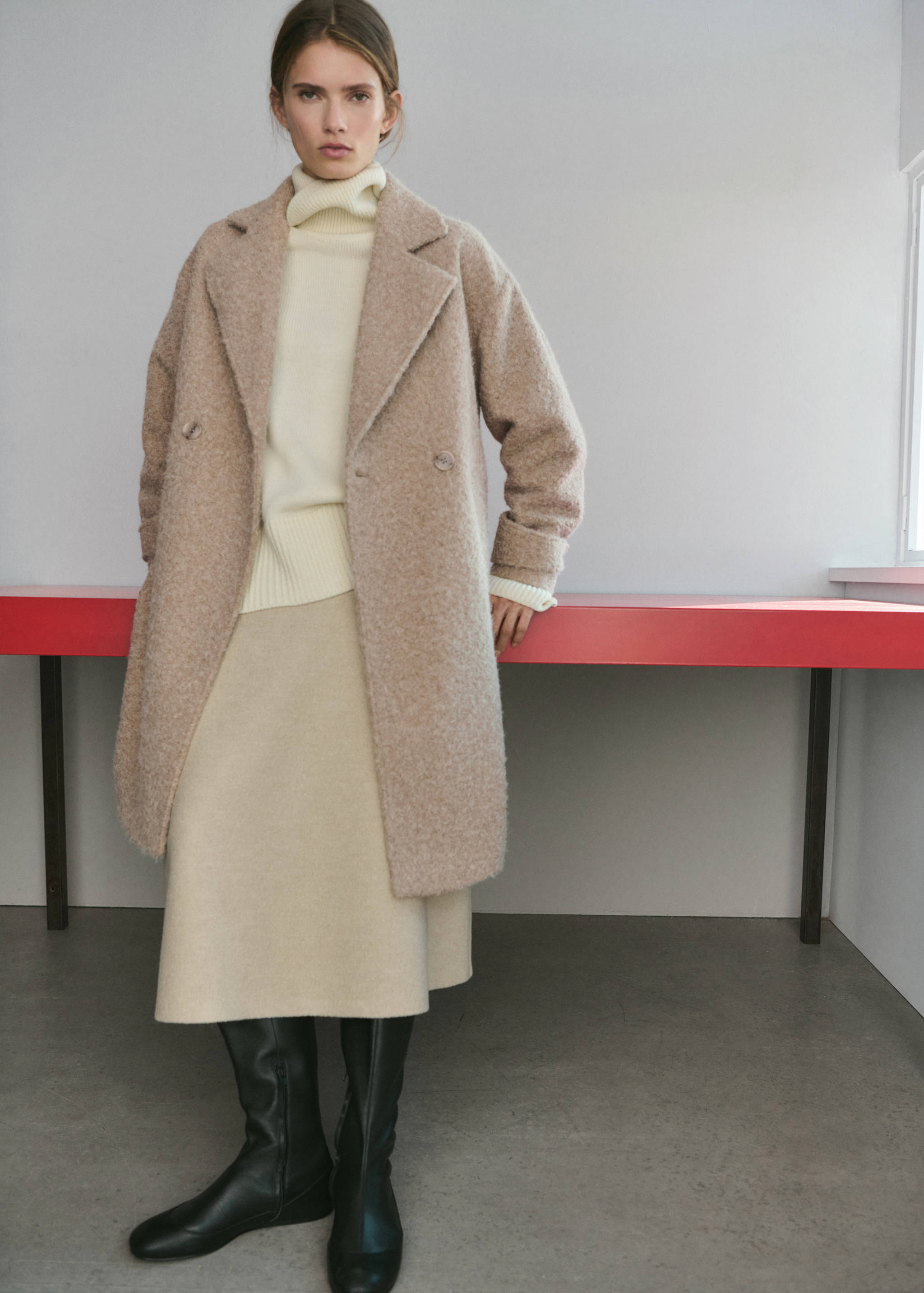 Mango coat finsti in beige-001