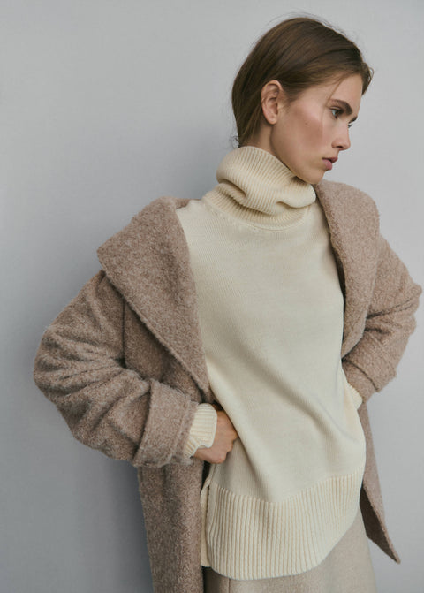 Mango coat finsti in beige