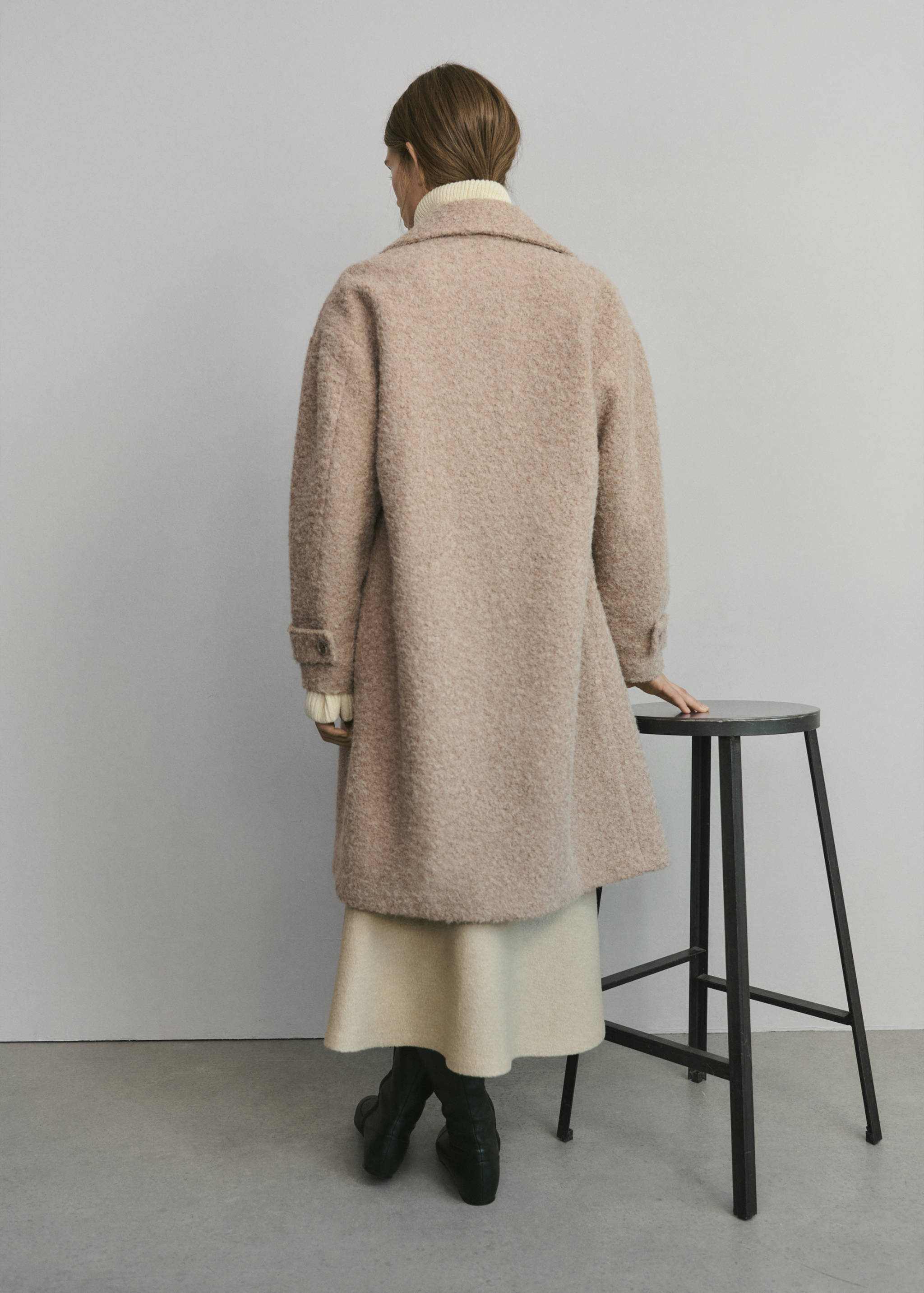 Mango coat finsti in beige-003