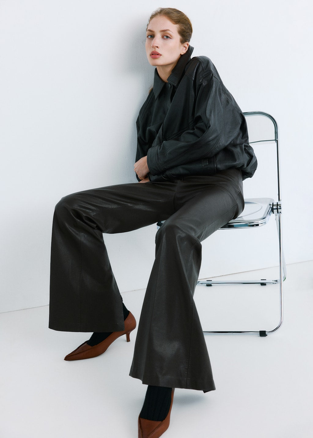Mango trousers brown in chocolate - Image 4