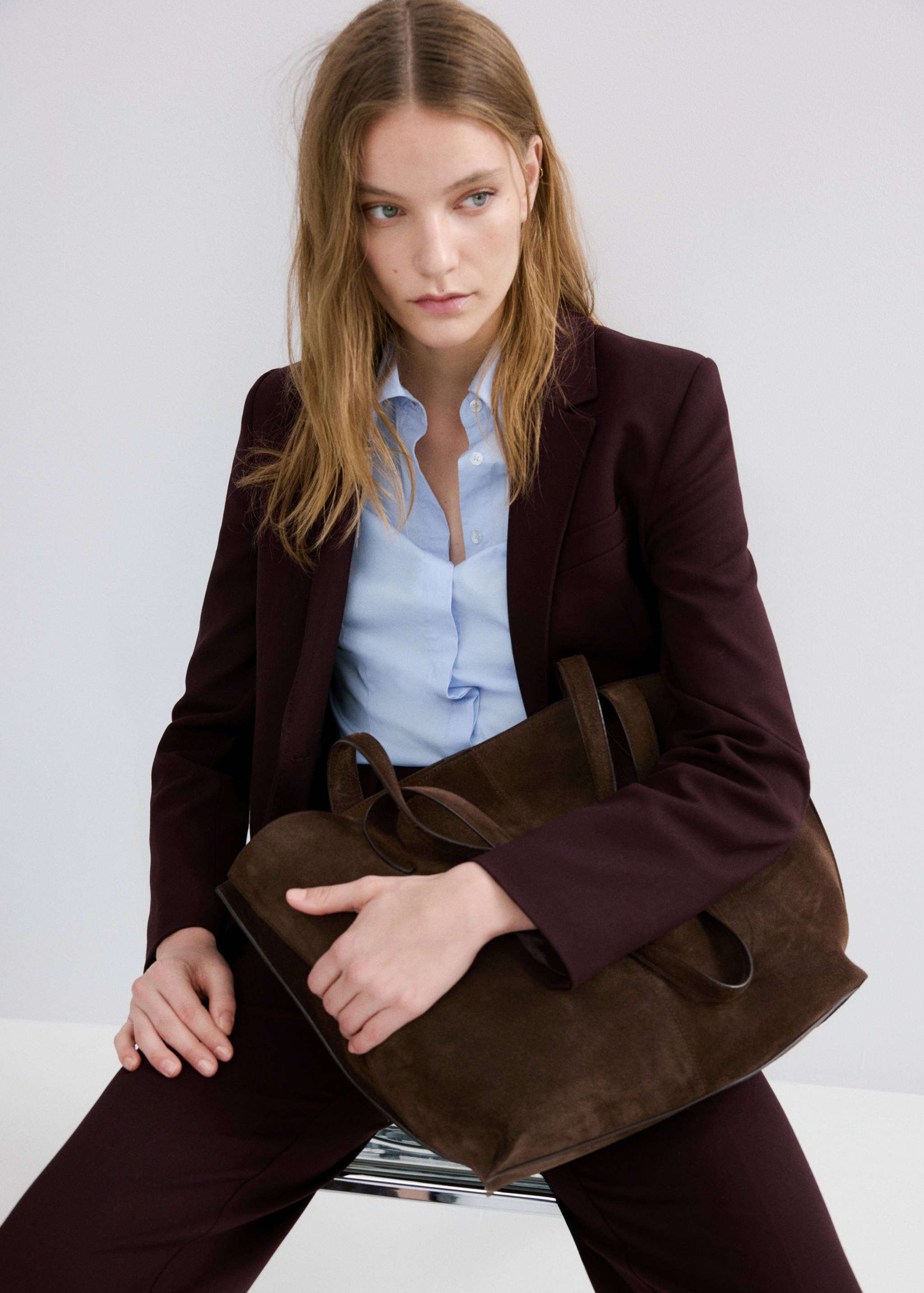 Mango blazer bergen in garnet-002