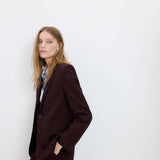 Mango blazer bergen in garnet-008