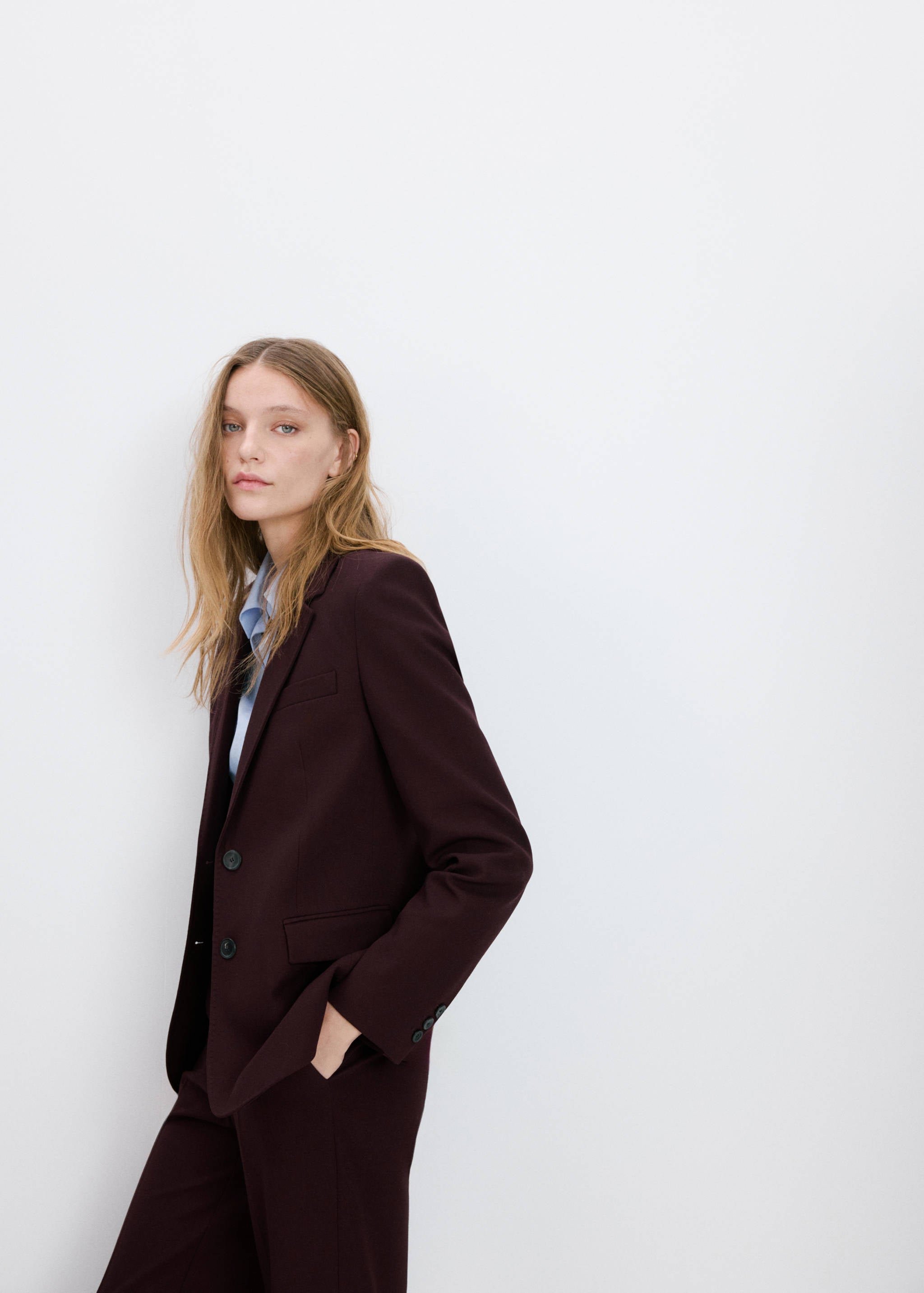Mango blazer bergen in garnet-008