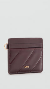 Mango card holder diagonal in eggplant-052