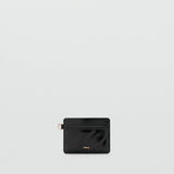 Mango card holder diagonal in black-051