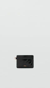 Mango card holder diagonal in black-051