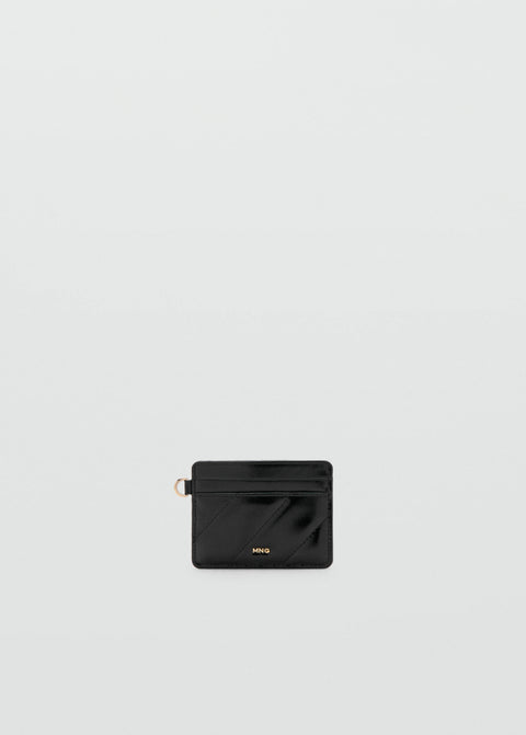 Mango card holder diagonal in black