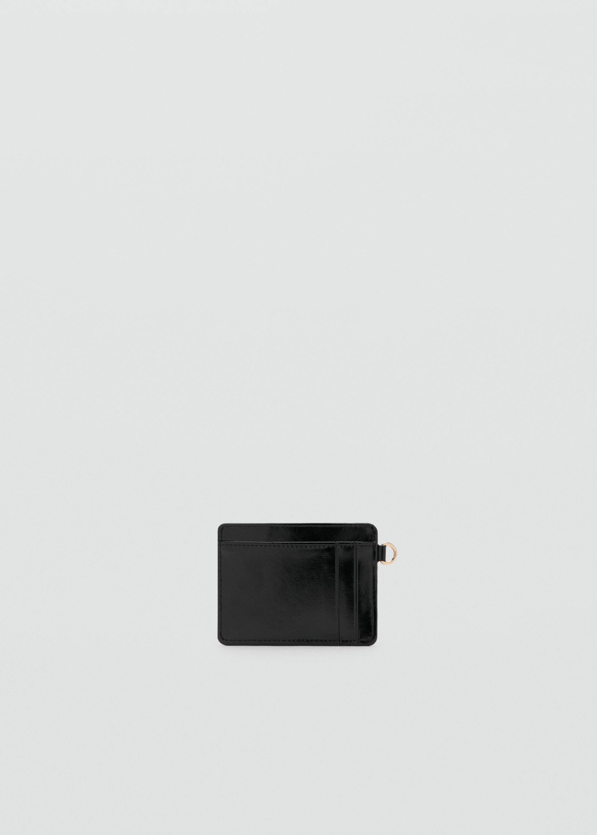 Mango card holder diagonal in black-052