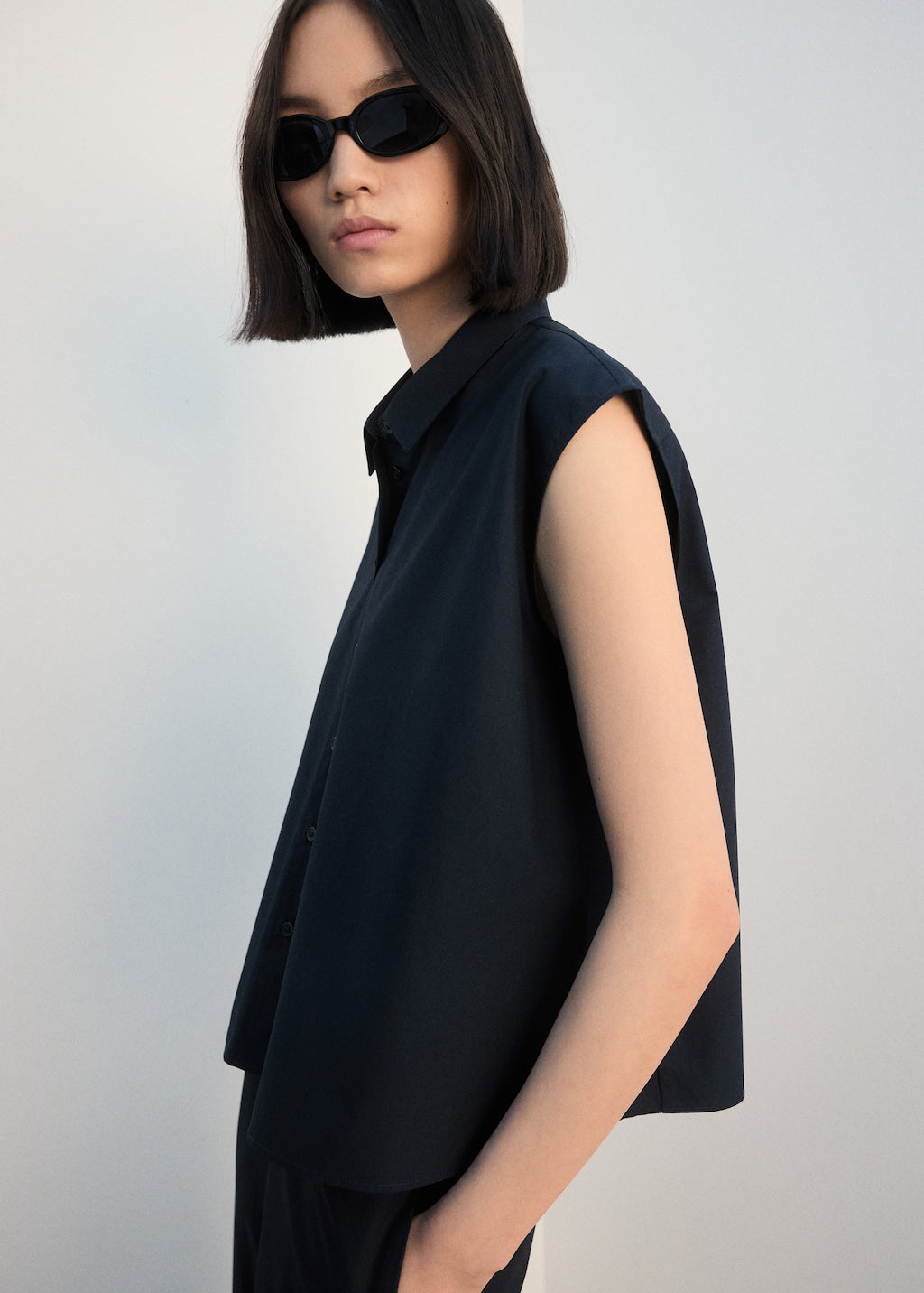 Mango shirt sailor in navy - Image 1