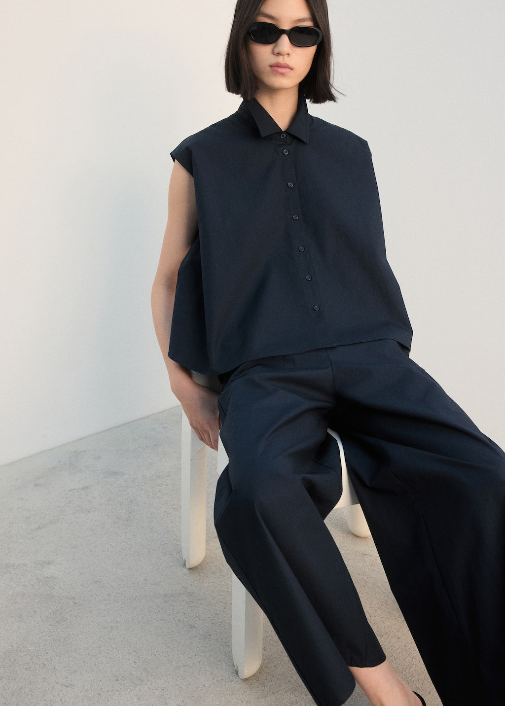 Mango shirt sailor in navy - Image 5