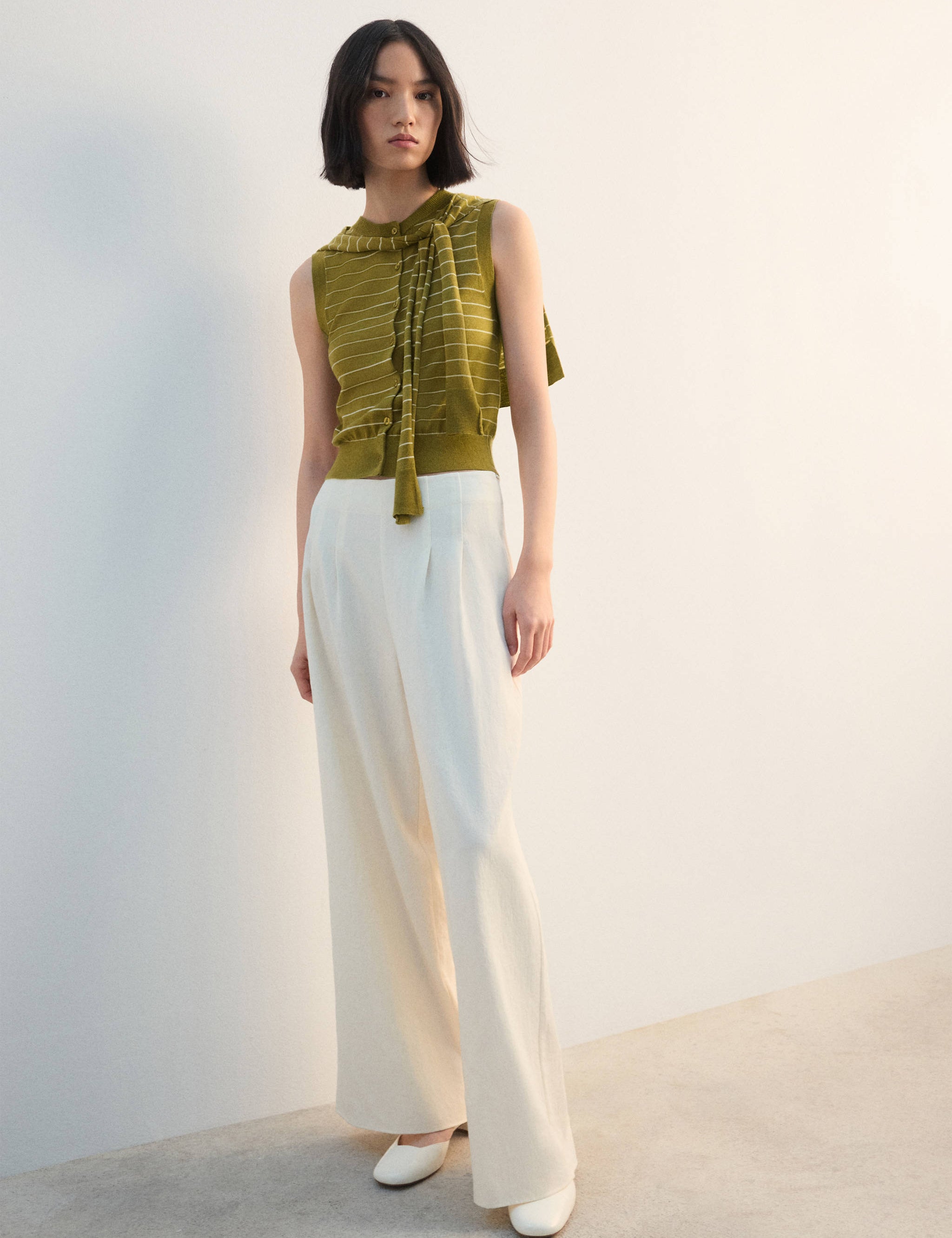 Mango vest marineri in olive-001