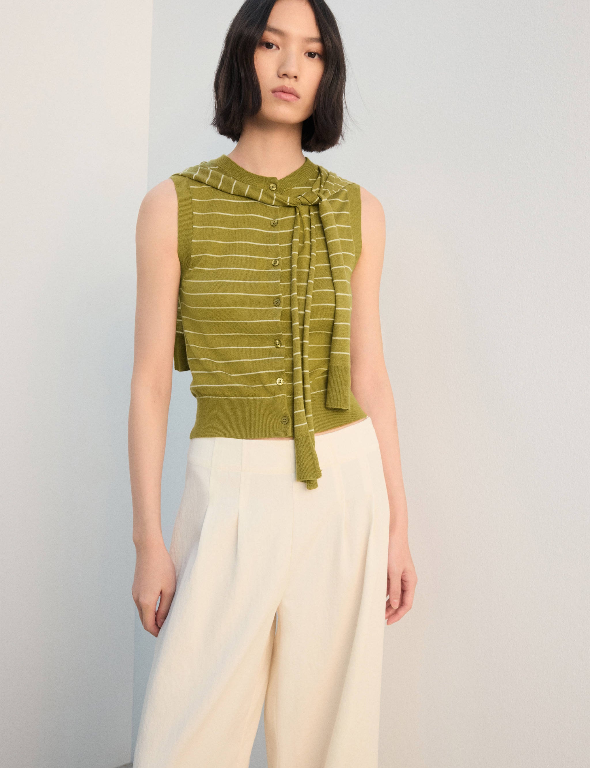Mango vest marineri in olive-002
