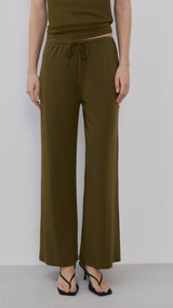 Mango trousers candelap in khaki-002