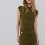 Mango trousers candelap in khaki-004