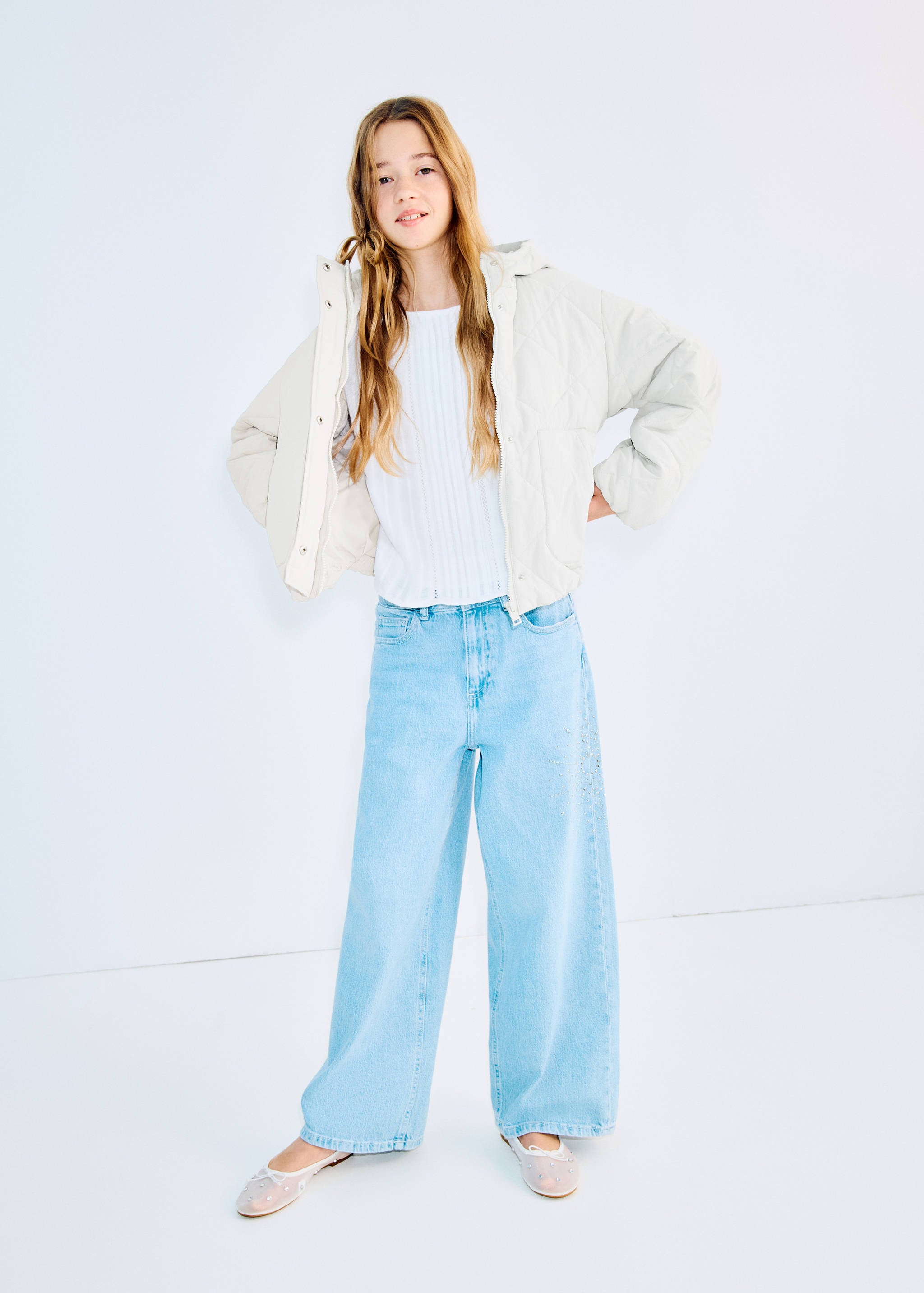 Mango puffer coat freya in grey-001