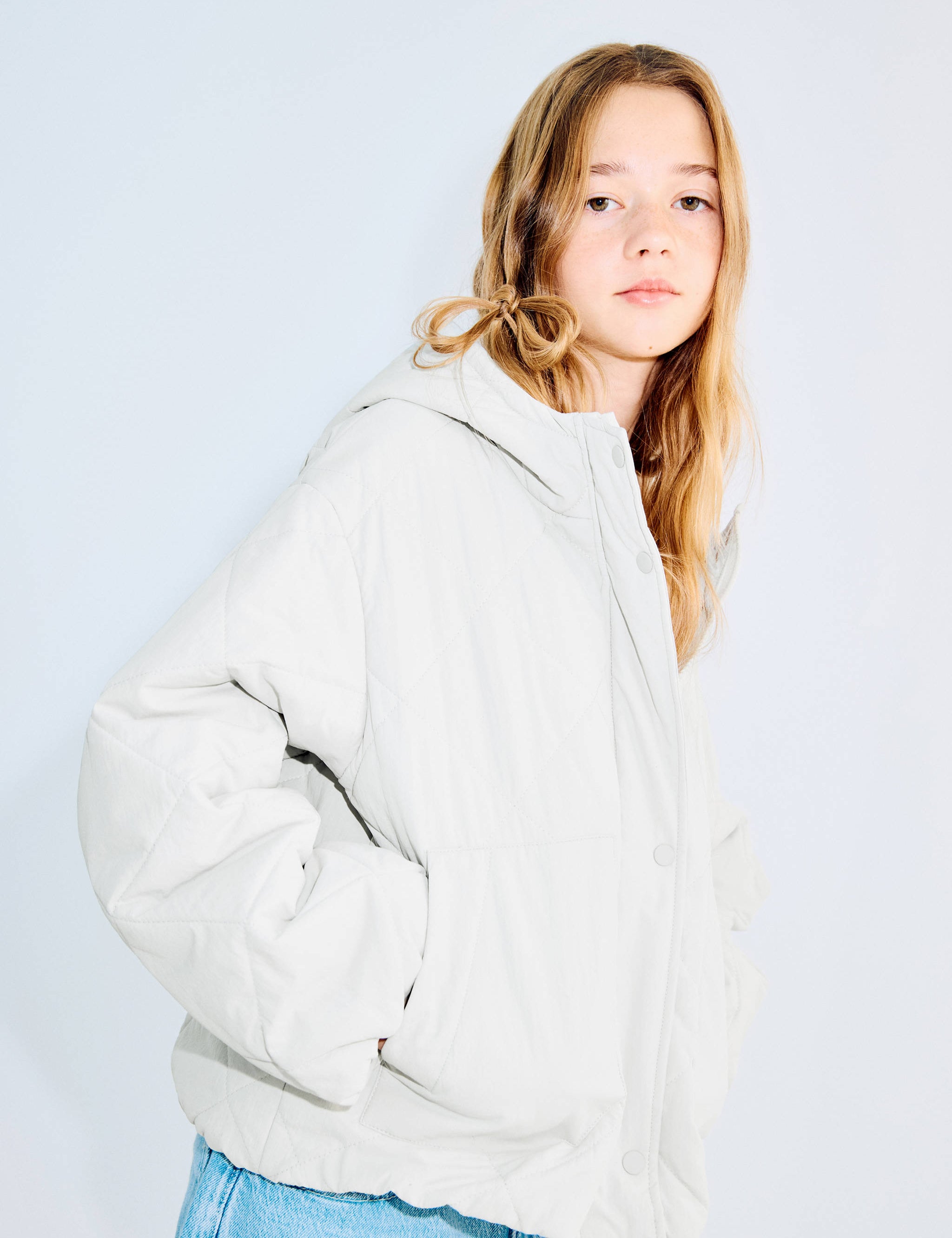 Mango puffer coat freya in grey-002