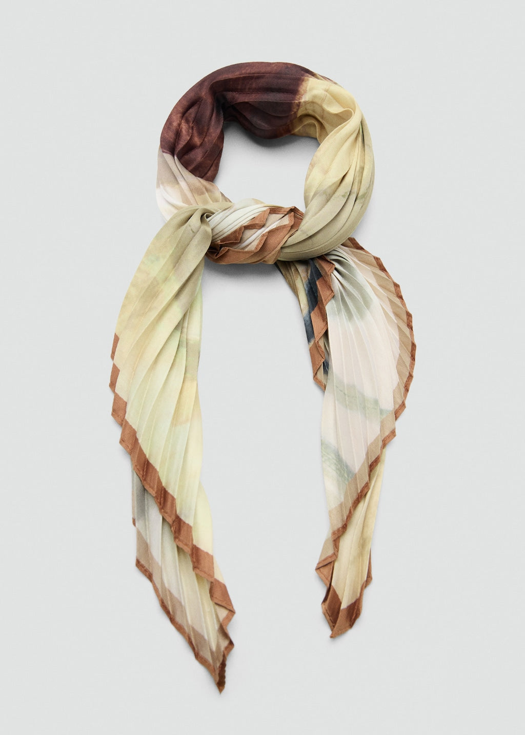 Mango kerchief plisee in pastel yellow - Image 3