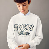 Mango sweatshirt journey in off white - Image 1