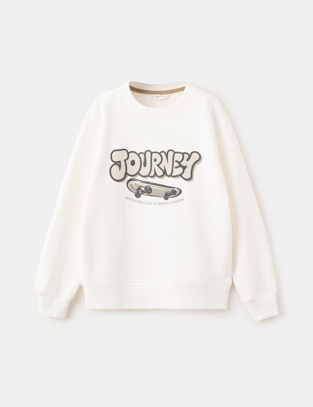 Mango sweatshirt journey in off white - Image 2