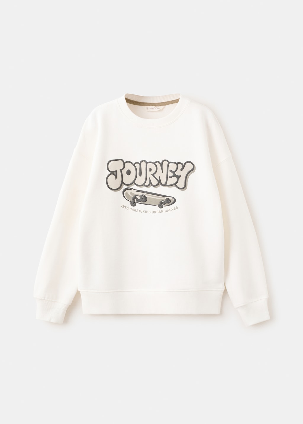 Mango sweatshirt journey in off white - Image 2