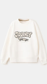 Mango sweatshirt journey in off white - Image 2