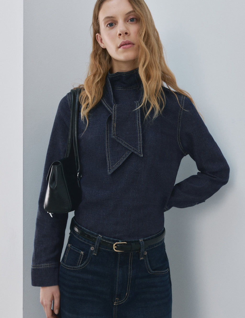 Mango shirt pippa in dark denim - Image 1