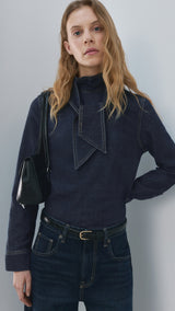 Mango shirt pippa in dark denim - Image 1