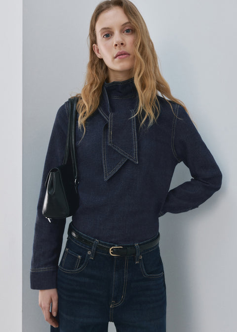 Mango shirt pippa in dark denim