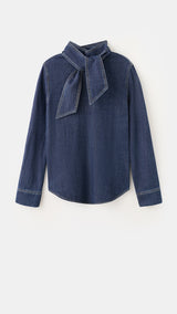 Mango shirt pippa in dark denim - Image 3