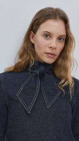 Mango shirt pippa in dark denim - Image 4