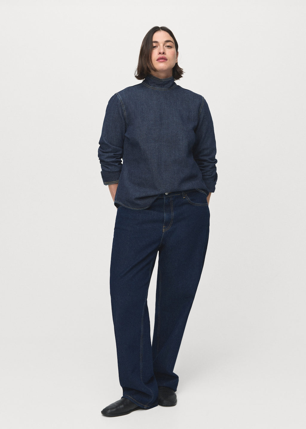 Mango shirt pippa in dark denim - Image 5