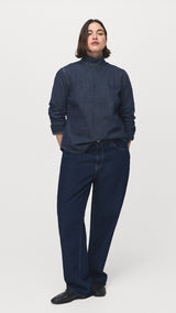 Mango shirt pippa in dark denim - Image 5