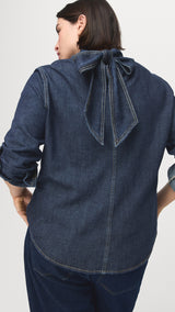 Mango shirt pippa in dark denim - Image 6