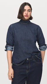 Mango shirt pippa in dark denim - Image 7