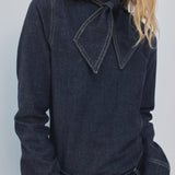 Mango shirt pippa in dark denim - Image 8