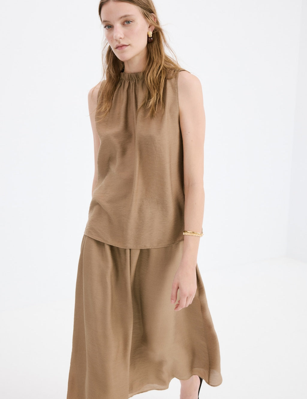 Mango top melow in brown - Image 1