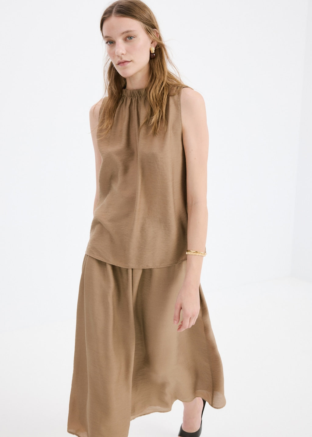 Mango top melow in brown - Image 1
