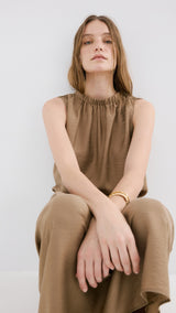 Mango top melow in brown - Image 5