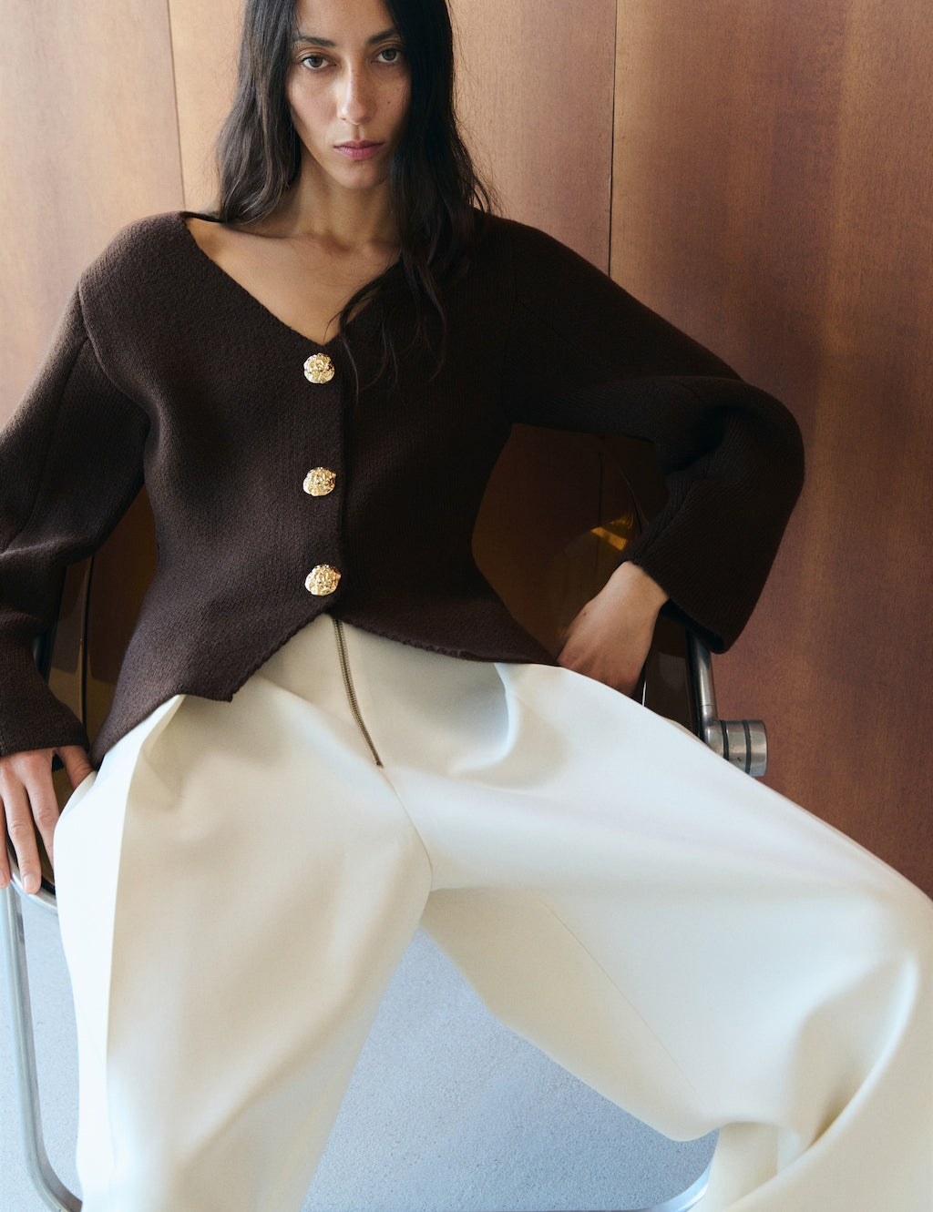 Mango jacket gaudi in chocolate - Image 1