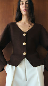 Mango jacket gaudi in chocolate - Image 4