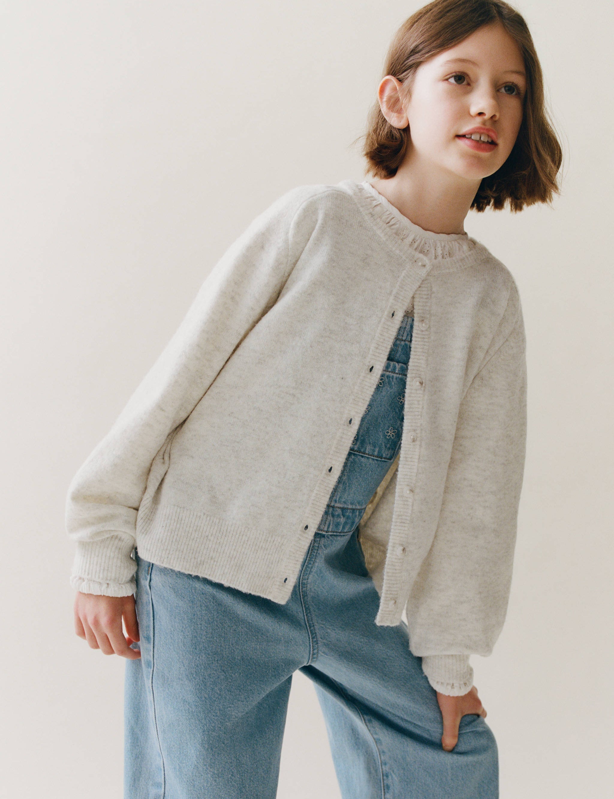 Mango cardigan nina in light vigore grey-008