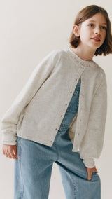 Mango cardigan nina in light vigore grey-008