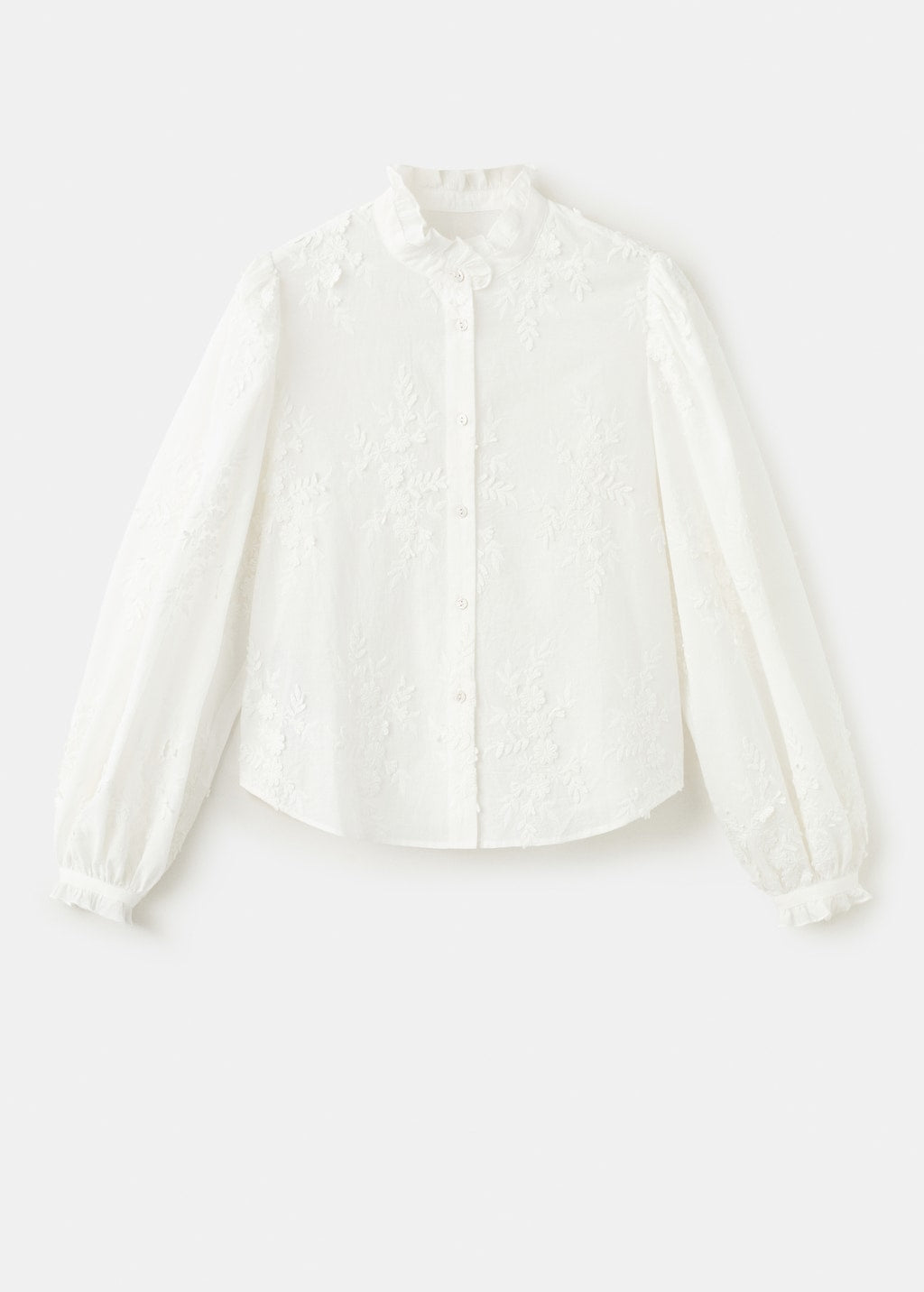 Mango blouse rufla in off white - Image 2
